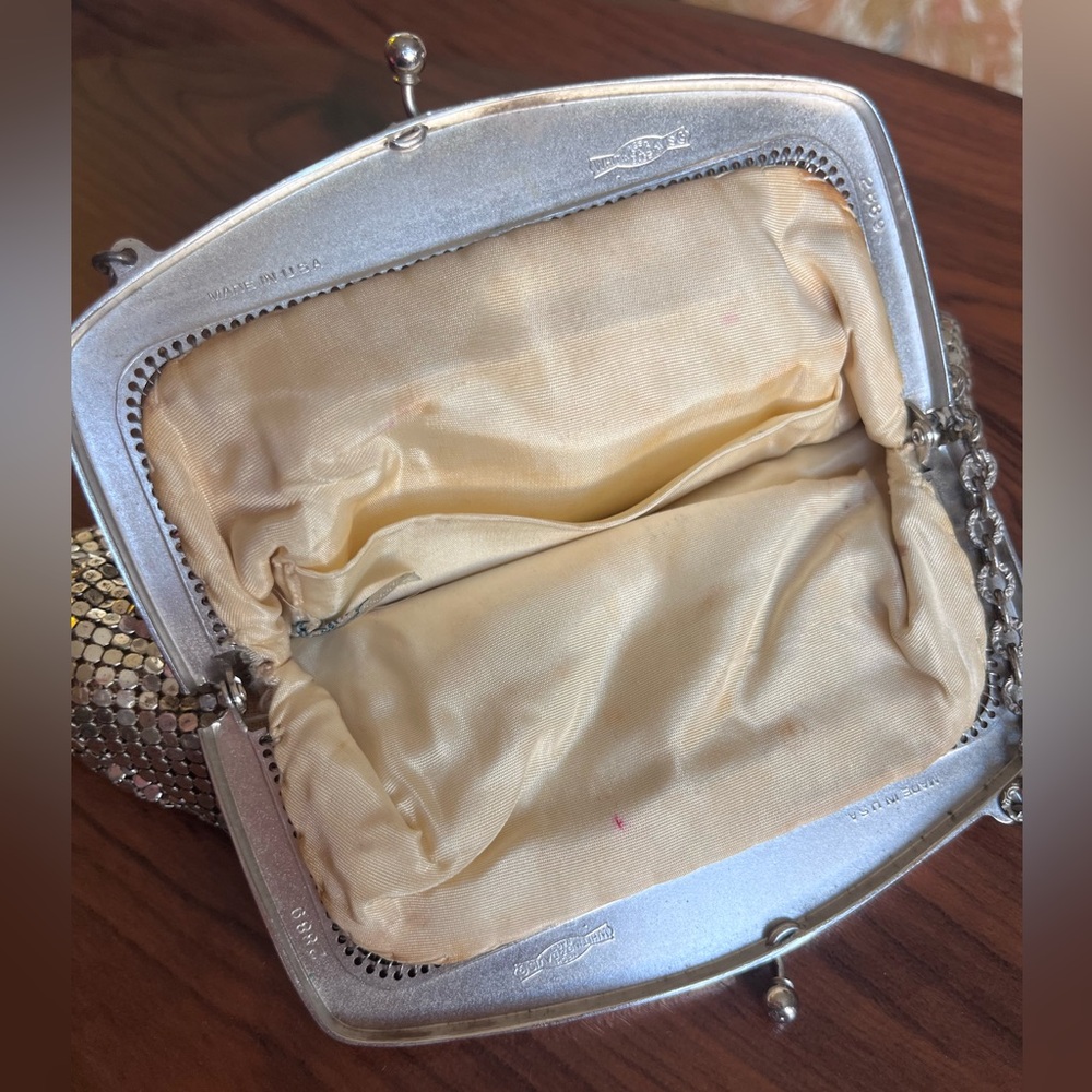 Vintage 1940s-1950s Whiting & Davis Mesh Silver Evening Bag - Picture 4 of 6